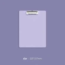 1pc A4 Clipboard, Vertical Writing Pad, Hard Cover A6 Menu Holder - Purple - View 6