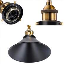 1個古董黑牆燈,可調節240度的工業牆壁燈,適用於餐廳、畫廊、廚房、房間入口 - 黑色 - 查看 3