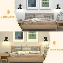 1個古董黑牆燈,可調節240度的工業牆壁燈,適用於餐廳、畫廊、廚房、房間入口 - 黑色 - 查看 4