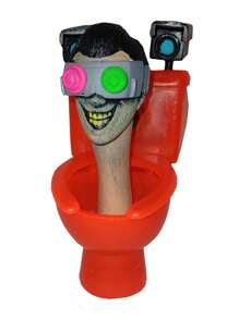 GmShop Juguete Skibidi Toilet inodoro wc Grande - Naranja - Ver 2