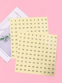 klimonla 2pcs Transparent Round Number Nail Art Sticker Nail Polish Gel Color Swatch Paper Label,Nail Supplies,Nail Tools,Nail Art Tools,Back To School,Nails,Nail Tools For Press On Nails - Clear - View 5