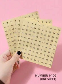 klimonla 2pcs Transparent Round Number Nail Art Sticker Nail Polish Gel Color Swatch Paper Label,Nail Supplies,Nail Tools,Nail Art Tools,Back To School,Nails,Nail Tools For Press On Nails - Clear - View 2