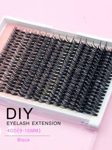 Extensiones de pestañas DIY, 320 grupos (40D,D-9-16MM), volumen de pestañas Manga, extensiones de pestañas individuales, grupos de pestañas DIY en casa,pestañas pestans extensiones de pestañas