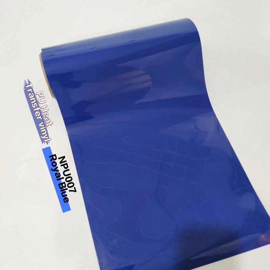 1 Tấm phim nhựa Vinyl chuyển nhiệt màu xanh hoàng gia PU tự làm quần áo theo yêu cầu
