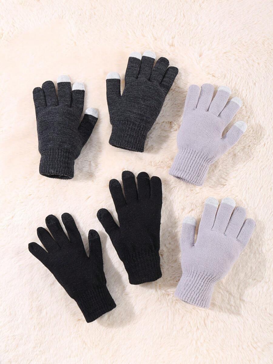 3對冬季男士加厚保暖觸控手套