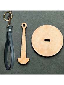 1pc Portable Wrist Yarn Holder, Yarn Ball Holder, Yarn Minder Holder, With PU Leather Wrist Strap, Yarn Holder For Knitting, Knitting Supplies - Khaki - View 6