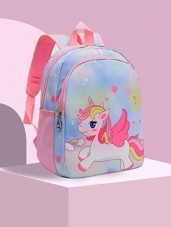 Bolsa De Ombro De Unicórnio De Jardim De Infância De Desenho Animado, Unicórnio Fofo, Bolsas Escolares De Moda Para Meninas