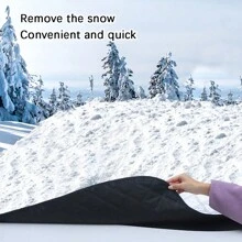 1pc Car Windshield Snow Cover With 5 Magnets, Winter Frost Guard Sun Shade Protective Front Window Cover For Car - Multicolor - View 4