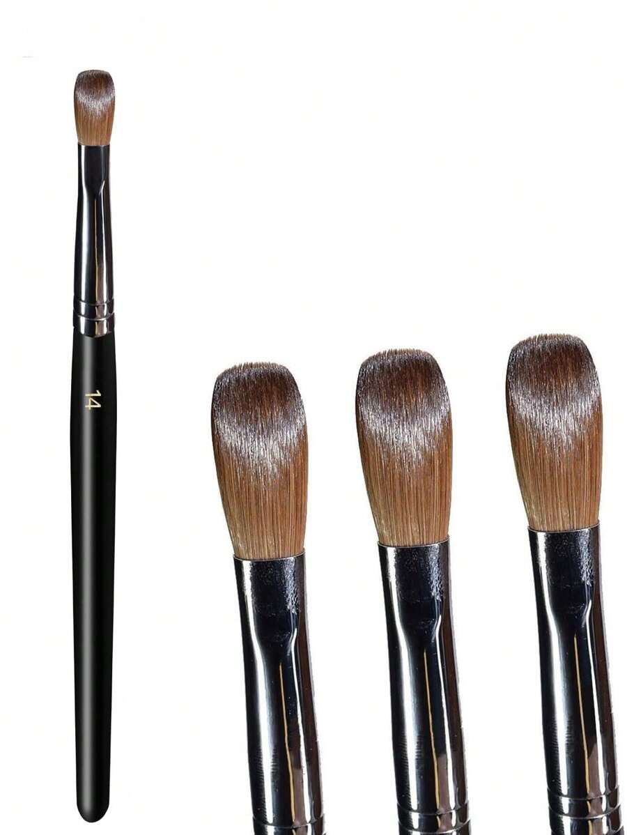 1pc 100 Kolinsky Nail Art Brushes Flat Head For Acrylic Powder