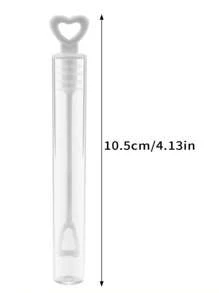 48 pzs Burbujas para Boda Blanco y de color Corazon Magicas - Blanco - Ver 2