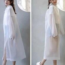 1件成人旅行徒步行走披風男女時尚防水雨衣,戶外便攜一體式雨衣