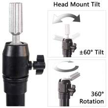 人偶頭支架假髮三腳架可折疊調節模特頭金屬三腳架帆布模特頭支架假髮模特頭桌面展示用於美容美髮培訓黑色 - 黑色 - 查看 3