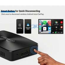 OTTOCAST U2 X PRO Wireless CarPlay Android Auto Adapter 2 in1 Carplay Smart Box Plug Play Multimedia Player - 黑色 - 查看 5