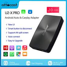 OTTOCAST U2 X PRO Wireless CarPlay Android Auto Adapter 2 in1 Carplay Smart Box Plug Play Multimedia Player - 黑色 - 查看 1