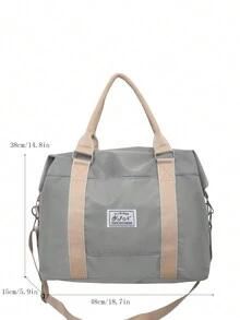 1個大容量旅行袋,便攜式存儲袋,耐用聚酯纖維,適用於搬遷、住宿、學校、醫院通用旅行袋