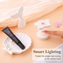 Arousar Mini UV Led Đèn đinh , 15W Trắng Móng tay Keo dính UV Đèn Với Cảm biến thông minh , USB di động Móng tay Chữa khỏi Cho du lịch Làm móng tay DIY Nghệ thuật làm Móng - trắng - Xem 3