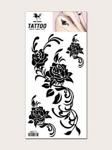 KING HORSE 1 Hoja De Tatuaje Temporal Resistente Al Agua Y Duradero, Perfecto Para La Fiesta Diaria - Negro - Ver 2