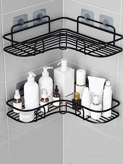 1pc Bathroom Shelf, Shower Caddy Rack, Bathroom Kitchen No-Drill Triangle Storage Rack, Shower Shelf, Shampoo Storage Rack Holder, Bathroom Accessories Bathroom Accessories Bathroom Tools Bathroom Accessories