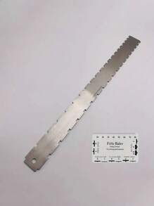 1set Stainless Steel Guitar Measuring Ruler, Slot Saw Ruler, Neck Notch Ruler, Leveling Ruler 2 In 1, Guitar Repair Accessory String Spacing Ruler, Suitable For Gibson 24.75 And Fender 25.5 Electric Guitars! - Silver - View 7