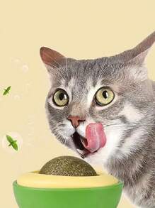 Bola Giratoria Juguete Para Gato Bolita Catnip Hierba Gatera Forma Aguacate - Verde - Ver 5