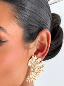 Stud Earrings - 金色 - 查看 1