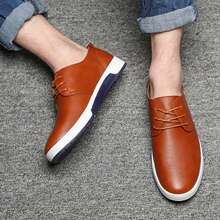 Men's Derby Shoes, Business Formal Office Shoes, Casual Walking Shoes Lace-Up Front Shoes For Men - màu nâu - Xem 6