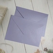 10pcs Light Purple Pearl Rectangle Envelope For Wedding Invitation Card 194X136MM - Multicolor - View 4