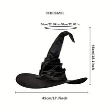 1 Sombrero De Mago/brujo/spider/capucha De Hechicero Para Rendimiento De Cosplay - Negro - Ver 4