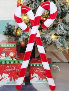 1入組聖誕節紅白色拐杖氣球,聖誕節生日新年派對裝飾,戶外房間裝飾派對裝飾用品