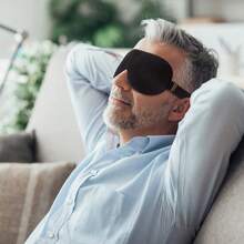 1 pieza Máscara de ojos 3D para dormir sin ala nasal, transpirable, bloqueo ligero, suave, ajustable unisex ideal para acampar