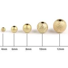 De 50 A 500 Piezas De Cuentas Arrugadas Redondas, Espaciadores De Bolas De Plástico Plateado Brillante Hechos A Mano Para La Fabricación De Joyas, Brazaletes Diy, Cadenas De Teléfonos, Manualidades En Navidad