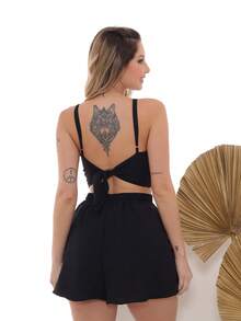 Women Two-piece Outfits - Negro - Ver 2