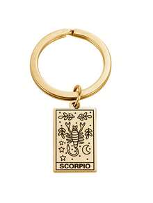 热金十二星座钥匙扣 个性化不锈钢吊牌钥匙链包挂件 小礼品配件