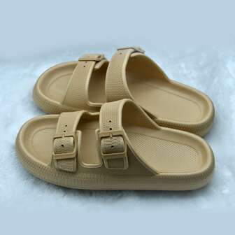 Fashionable And Simple Style Indoor & Outdoor Lightweight Thick-soled Non-slip Couples Slippers For Women/men