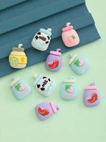 10 cái DIY Nhựa Phim hoạt hình dễ thương Mô phỏng Nước uống Đồ trang trí Đối với Điện thoại di động Phụ kiện - chai nước uống hoạt hình - Xem 1