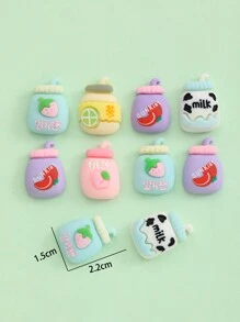 10 cái DIY Nhựa Phim hoạt hình dễ thương Mô phỏng Nước uống Đồ trang trí Đối với Điện thoại di động Phụ kiện - chai nước uống hoạt hình - Xem 4