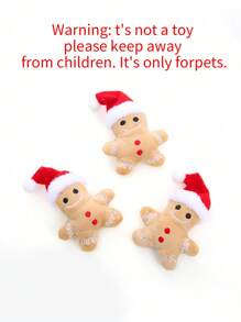 聖誕節系列卡通毛絨玩具髮飾,寵物填充玩具 - 彩色 - 查看 5