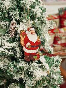 Putuo Decor 1入組聖誕前夕木製掛牌,薑餅人馴鹿聖誕老人雪人,家居客廳辦公室門廊農舍的木製壁飾點綴派對裝飾,尺寸為5.9 X 5.8英寸,是一份美好的禮物