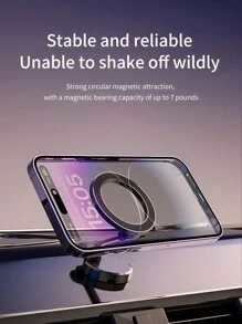 适合 MagSafe 车载支架，[N52 强磁铁] 车载磁性手机支架，免提 iPhone 车载支架，车载仪表盘手机支架，兼容 iPhone 14 13 12 Pro Max Plus Mini MagSafe 保护壳 - 銀色 - 查看 10