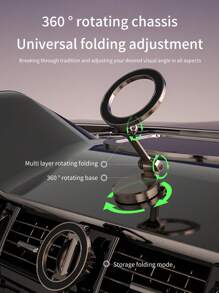 适合 MagSafe 车载支架，[N52 强磁铁] 车载磁性手机支架，免提 iPhone 车载支架，车载仪表盘手机支架，兼容 iPhone 14 13 12 Pro Max Plus Mini MagSafe 保护壳 - 銀色 - 查看 6