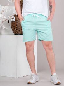 Men Shorts - Mint Green - View 2