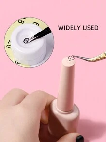 klimonla 2pcs Transparent Round Number Nail Art Sticker Nail Polish Gel Color Swatch Paper Label,Nail Supplies,Nail Tools,Nail Art Tools,Back To School,Nails,Nail Tools For Press On Nails - Clear - View 4