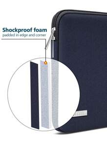 TECOOL 13-16 英寸笔记本电脑保护套，适用于 Macbook Air 13 15 M1 M2 2012-2023、MacBook Pro 13 14 15 16 2010-2022 14-15.6 HP Chromebook Surface 笔记本防震防水包，带口袋，深蓝色 - 深藍 - 查看 5