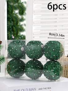6 piezas de bolas de navidad con diseño hermoso, decoración creativa para fiesta navideña y adornos para el árbol de Navidad, Navidad