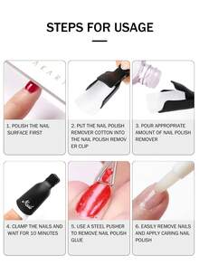 10入組黑色指甲油卸除夾,指甲油卸除夾,紫外線凝膠指甲油卸除夾