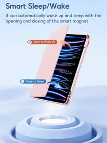 Detachable Magnetic Case Compatible With IPad Air 5 4 10.9 Pro 2022 11 2021 2020 10th 9th 8th 7th Gen 10.2 10.5 With Pencil Holder Slot 720 Rotation Acrylic - Pink - View 9