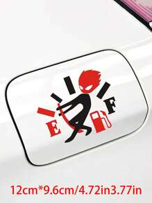 1 Stück Autoaufkleber mit Buchstabe & Figur Grafik