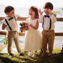 Tirantes Con Moño Infantiles Ajustables Varios Colores Niño - Rosa - Ver 3