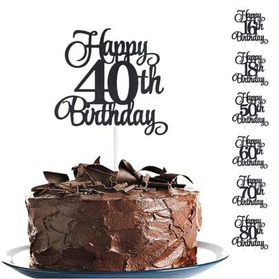 1 st 10:e 13:e 16:e 18:e 20:e 21:e 30:e 35:e 40:e 45:e 50:e 55:e 60:e 70:e 75:e 80:e 85:e 90:e födelsedagstårtdekoration, tårtdekoration 10 13 16 18 20 21 30 35 40 45 50 55 60 70 75 80 85 90-årsjubileum, födelsedagsfestdekor, presenttillbehör (svart), jul