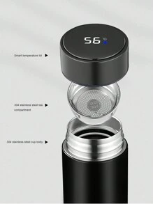 450ml智能温度显示不锈钢保温杯，男女通用创意商务水瓶1个装返校 - 銀色 - 查看 6